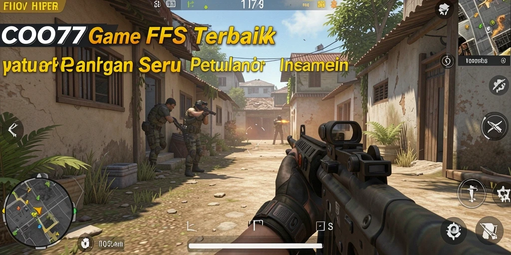 Tampilan aksi seru dalam permainan COO77 dengan gameplay FPS.
