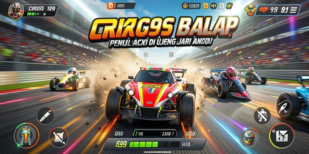 Screenshot permainan <strong>CRS99</strong> menampilkan aksi balap mendebarkan.