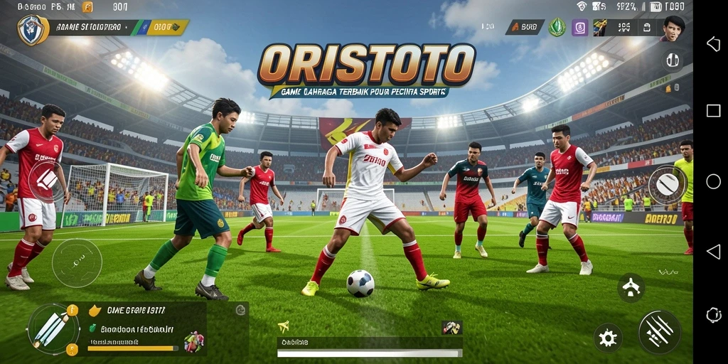 Tampilan gameplay ORISTOTO yang seru dan menantang dalam berbagai jenis olahraga.