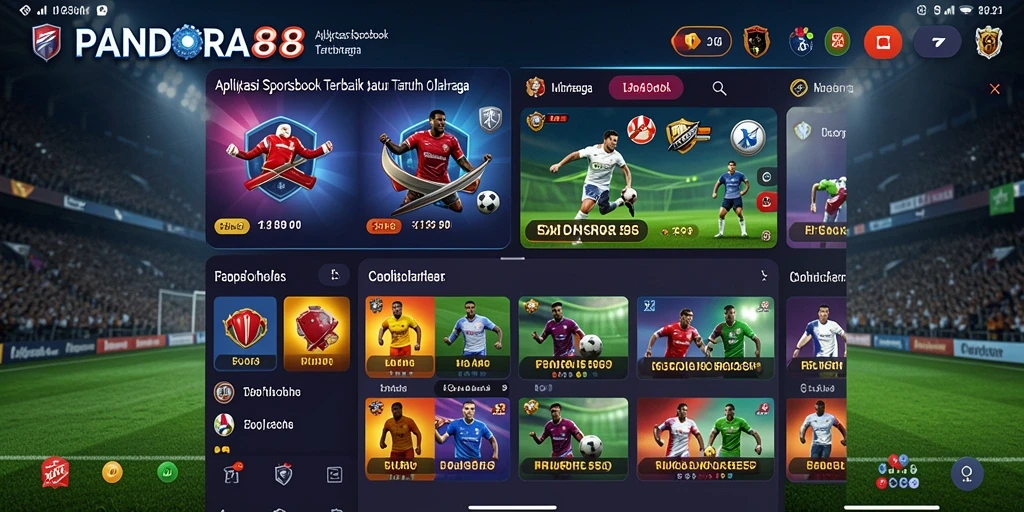 Tampilan utama <strong>PANDORA88</strong> menampilkan berbagai opsi taruhan olahraga yang menarik.