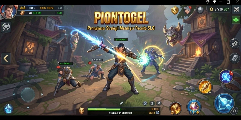Screenshot dari gameplay PIONTOGEL yang menunjukkan aksi strategis yang intens.