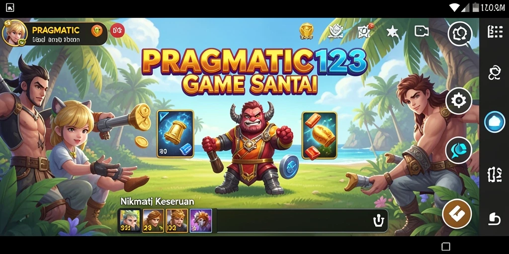 Tangkapan layar utama PRAGMATIC123 menampilkan gameplay santai yang menyenangkan.