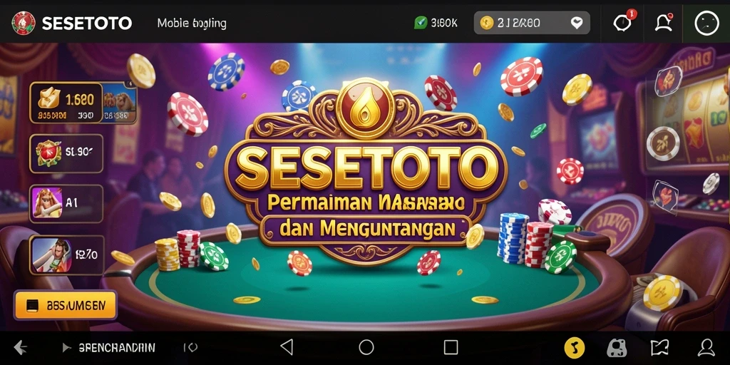 Tampilan seru gameplay SESETOTO dengan atmosfer Kasino yang nyata.