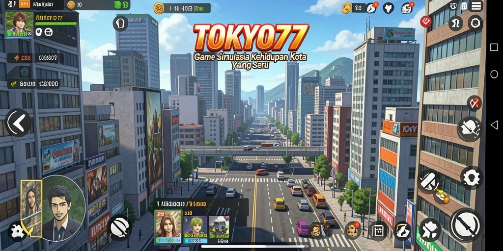 Screenshot menunjukkan pengalaman bermain di Tokyo yang realistis.