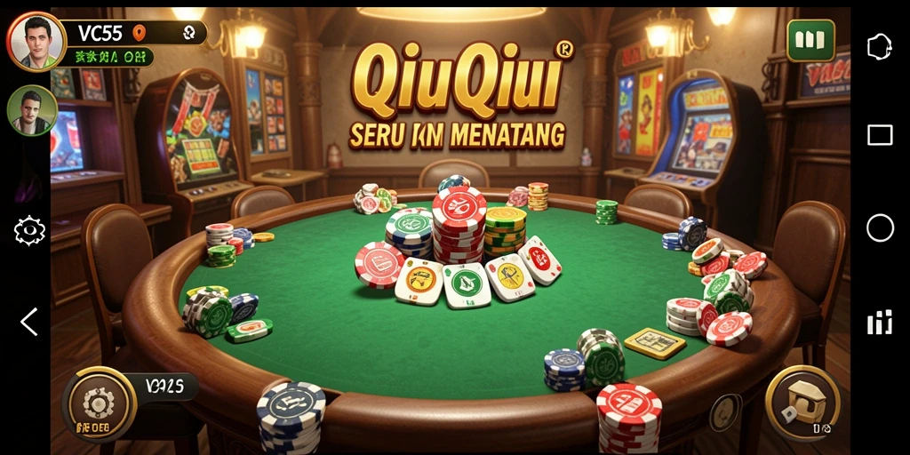 Tampilan gameplay QiuQiu yang menarik dan seru di VC55.