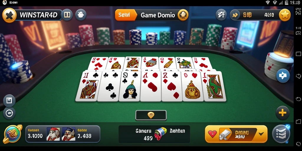 Tampilan menarik gameplay Domino di WINSTAR4D.